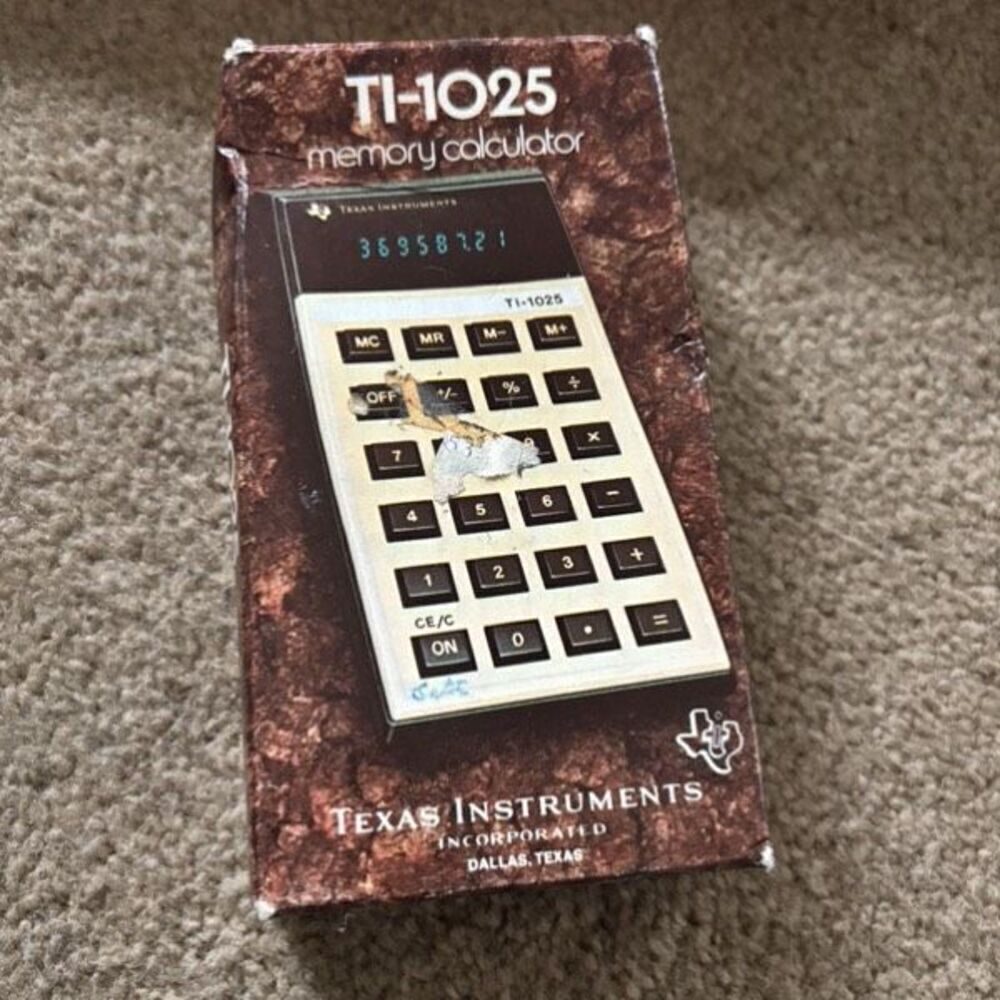 Texas Instruments TI-1025 Memory Calculator In Box *Works* - Picture 5 of 9